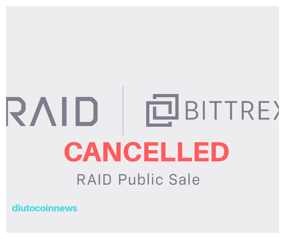Bittrex Recently Calls Off It’s Historic RAID Initial Exchange Offering.