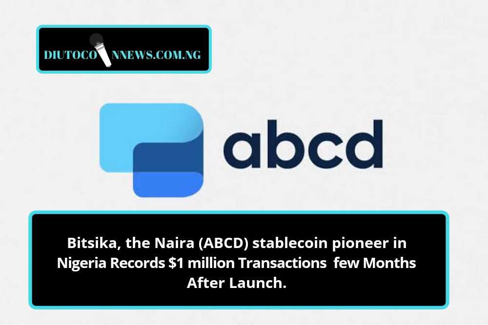 Bitsika, the Naira(abcd) Stablecoin Pioneer in Nigeria Records $1million Transaction few months After Launch.