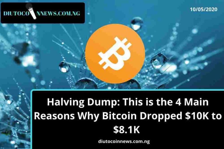Halving Dump: These are  the 4 Main Reasons Why Bitcoin Dropped $10K to $8.1K 